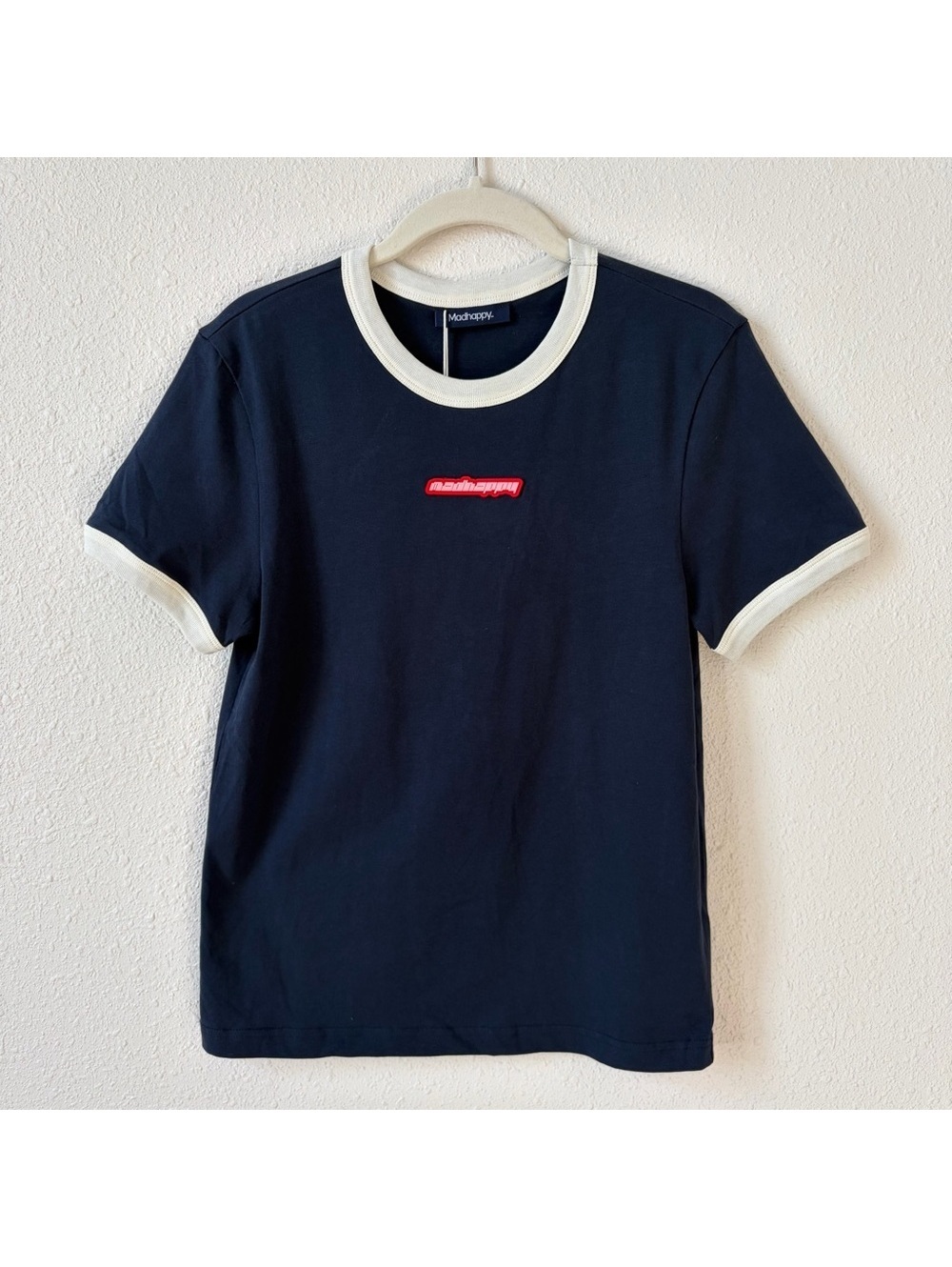 MadHappy Women’s Pre Fall Bound Tee Shirt Navy Size Large (runs Small) 90s Retro